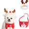 2PCS Christmas Adjustable Pet Christmas Costume Set Including Reindeer Antlers Headband (Red)