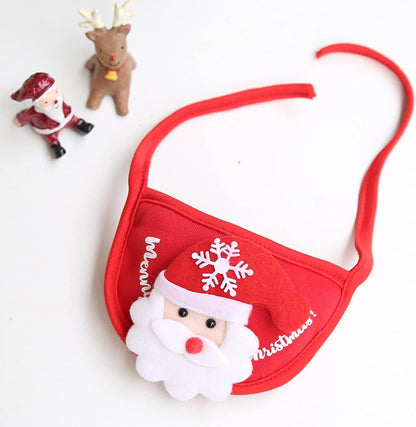 2PCS Christmas Adjustable Pet Christmas Costume Set Including Reindeer Antlers Headband (Red)