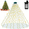 Christmas Tree Lights - Christmas Lights Indoor 400 LED 6.6FT X 16 Drop Christmas Outdoor Lights with 8 Models & Memory Function & Timer Warmwhite