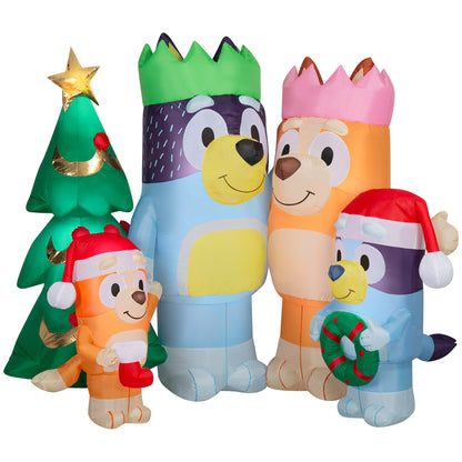 6’ Bluey Family Holiday Inflatable