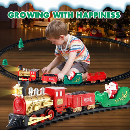 Christmas Train Set Electric Train Toy for Boys & Girls With Sound And Lights