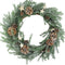 Pine Cones & Stars Christmas Wreath, 13.5", Brown