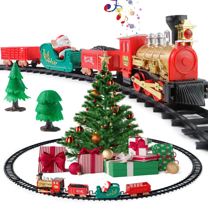 Christmas Train Set Electric Train Toy for Boys & Girls With Sound And Lights