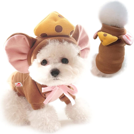  Cute Animal Shape Cold Weather Clothes Costume Outfit for Puppy's, Cats and Small Medium Dog's