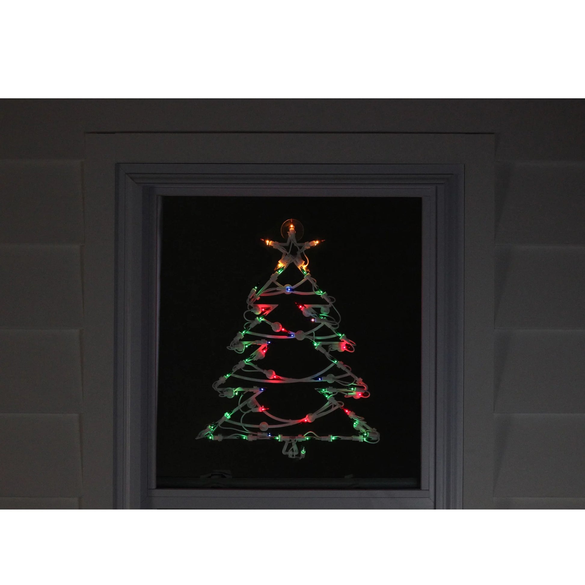 18" Lighted Christmas Tree Window Silhouette